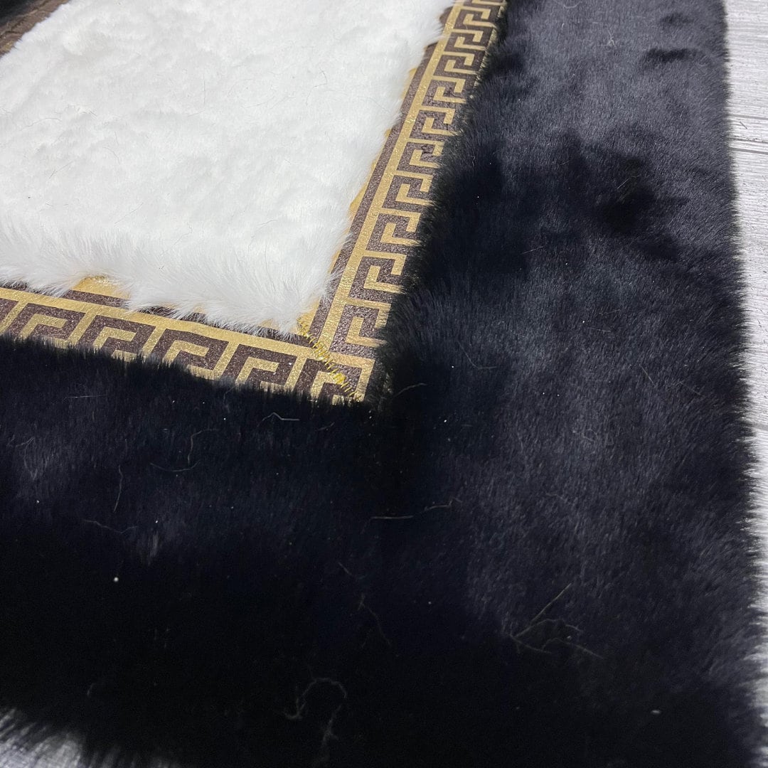 Black Faux Leather Rug, Shaggy Luxury Soft Rug, Fluffy Rug, Decorative Rug, Fluffy Rug, Modern Rug, Plush Rug For Room Decor, Soft Area Rug - BuzzLeatherCarpetBlack Faux Leather Rug, Shaggy Luxury Soft Rug, Fluffy Rug, Decorative Rug, Fluffy Rug, Modern Rug, Plush Rug For Room Decor, Soft Area Rug