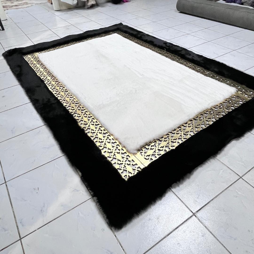 Black Faux Leather Rug, Shaggy Luxury Soft Rug, Fluffy Rug, Decorative Rug, Fluffy Rug, Modern Rug, Plush Rug For Room Decor, Soft Area Rug - BuzzLeatherCarpetBlack Faux Leather Rug, Shaggy Luxury Soft Rug, Fluffy Rug, Decorative Rug, Fluffy Rug, Modern Rug, Plush Rug For Room Decor, Soft Area Rug