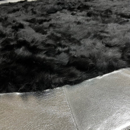 Black Sheepskin Rug, Patchwork Sheepskin Rug,Sheepskin Round Rug,Natural Soft Area Rug, Rug For Living Room,Round Area Rug,Sheepskin fur rug - BuzzLeatherCarpetBlack Sheepskin Rug, Patchwork Sheepskin Rug,Sheepskin Round Rug,Natural Soft Area Rug, Rug For Living Room,Round Area Rug,Sheepskin fur rug