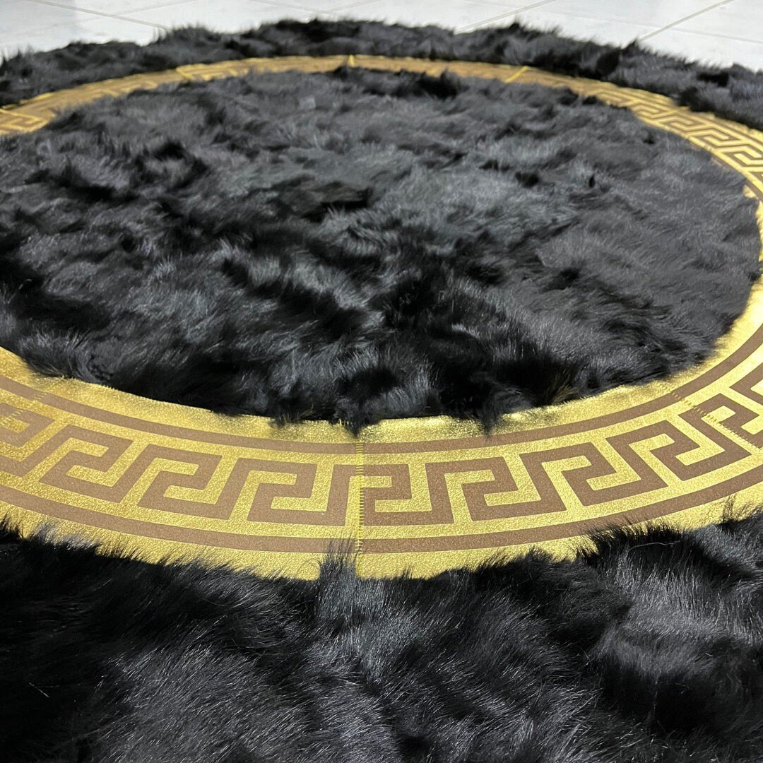 Black Sheepskin Rug, Patchwork Sheepskin Rug,Sheepskin Round Rug,Natural Soft Area Rug, Rug For Living Room,Round Area Rug,Sheepskin fur rug - BuzzLeatherCarpetBlack Sheepskin Rug, Patchwork Sheepskin Rug,Sheepskin Round Rug,Natural Soft Area Rug, Rug For Living Room,Round Area Rug,Sheepskin fur rug