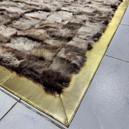 Brown Sheepskin Rug,Brown With Gold Sheepskin Fur Rug,Fluffy Rug,Soft Area Rug,Shaggy Rug ,Rug for Living Room,Wool Rug,Sheepskin Carpet - BuzzLeatherCarpetBrown Sheepskin Rug,Brown With Gold Sheepskin Fur Rug,Fluffy Rug,Soft Area Rug,Shaggy Rug ,Rug for Living Room,Wool Rug,Sheepskin Carpet