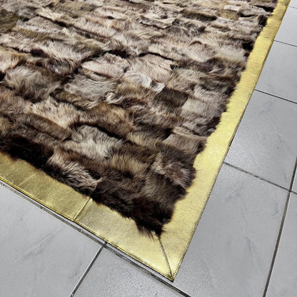 Brown Sheepskin Rug,Brown With Gold Sheepskin Fur Rug,Fluffy Rug,Soft Area Rug,Shaggy Rug ,Rug for Living Room,Wool Rug,Sheepskin Carpet - BuzzLeatherCarpetBrown Sheepskin Rug,Brown With Gold Sheepskin Fur Rug,Fluffy Rug,Soft Area Rug,Shaggy Rug ,Rug for Living Room,Wool Rug,Sheepskin Carpet