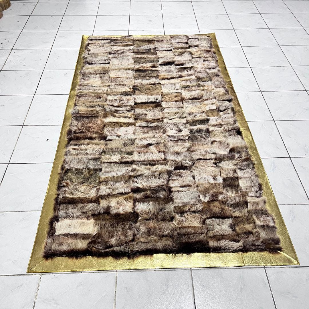 Brown Sheepskin Rug,Brown With Gold Sheepskin Fur Rug,Fluffy Rug,Soft Area Rug,Shaggy Rug ,Rug for Living Room,Wool Rug,Sheepskin Carpet - BuzzLeatherCarpetBrown Sheepskin Rug,Brown With Gold Sheepskin Fur Rug,Fluffy Rug,Soft Area Rug,Shaggy Rug ,Rug for Living Room,Wool Rug,Sheepskin Carpet