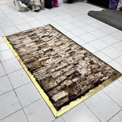 Brown Sheepskin Rug,Brown With Gold Sheepskin Fur Rug,Fluffy Rug,Soft Area Rug,Shaggy Rug ,Rug for Living Room,Wool Rug,Sheepskin Carpet - BuzzLeatherCarpetBrown Sheepskin Rug,Brown With Gold Sheepskin Fur Rug,Fluffy Rug,Soft Area Rug,Shaggy Rug ,Rug for Living Room,Wool Rug,Sheepskin Carpet