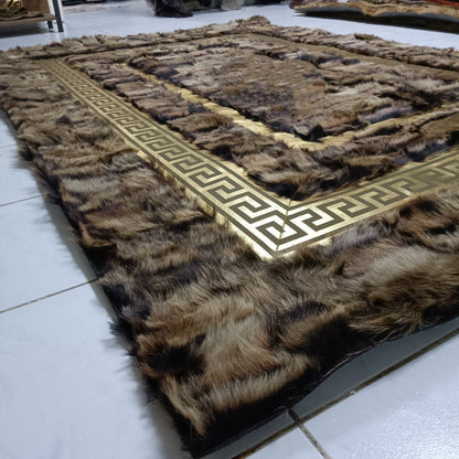 Brown Sheepskin Rug,Natural Brown - Gold Handmade Rug, Patchwork Rug,Natural Soft Rug, Rug For Living Room,Leather Carpet,Sheepskin Carpet - BuzzLeatherCarpetBrown Sheepskin Rug,Natural Brown - Gold Handmade Rug, Patchwork Rug,Natural Soft Rug, Rug For Living Room,Leather Carpet,Sheepskin Carpet