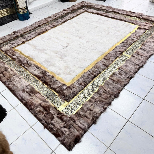 Brown - White Sheepskin Rug,Brown With Gold Sheepskin Rug,Fluffy Rug,Soft Area Rug,Shaggy Rug ,Rug for Living Room,Wool Rug,Sheepskin Carpet - BuzzLeatherCarpetBrown - White Sheepskin Rug,Brown With Gold Sheepskin Rug,Fluffy Rug,Soft Area Rug,Shaggy Rug ,Rug for Living Room,Wool Rug,Sheepskin Carpet