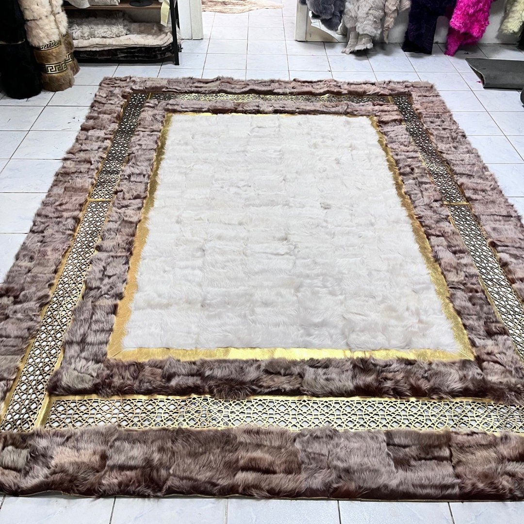 Brown - White Sheepskin Rug,Brown With Gold Sheepskin Rug,Fluffy Rug,Soft Area Rug,Shaggy Rug ,Rug for Living Room,Wool Rug,Sheepskin Carpet - BuzzLeatherCarpetBrown - White Sheepskin Rug,Brown With Gold Sheepskin Rug,Fluffy Rug,Soft Area Rug,Shaggy Rug ,Rug for Living Room,Wool Rug,Sheepskin Carpet