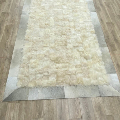 White Sheepskin Rug,White Soft Area Rug,Floor Fur Rug, Shaggy Rug, Luxury For Living Room Rug, SheepSkin Carpet, Soft Rug, Leather Carpet