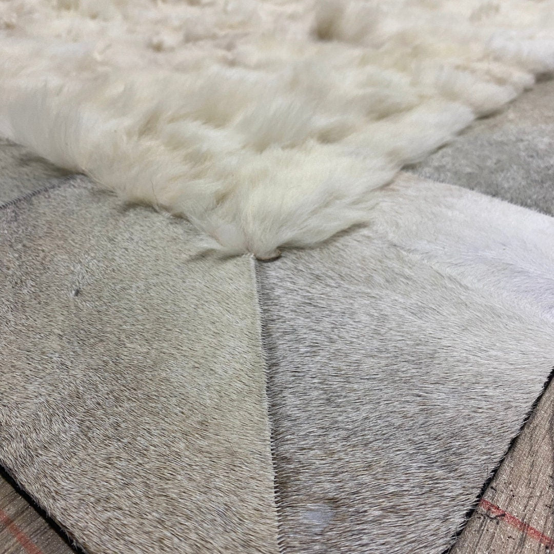 White Sheepskin Rug,White Soft Area Rug,Floor Fur Rug, Shaggy Rug, Luxury For Living Room Rug, SheepSkin Carpet, Soft Rug, Leather Carpet