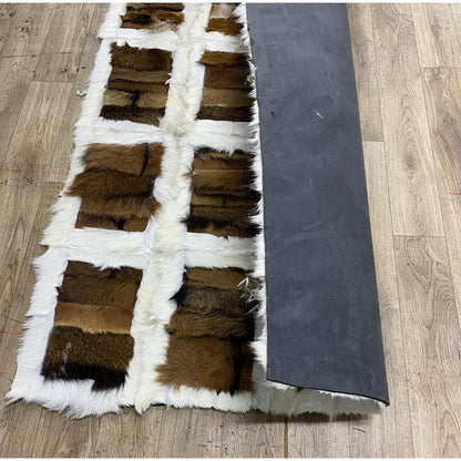 Special Series Genuine Goatskin Area Rug, Goatskin Rug, Natural Goatskin Rug,Patchwork Goatskin Rug,Goatskin Rugs for Living Room, Luxury