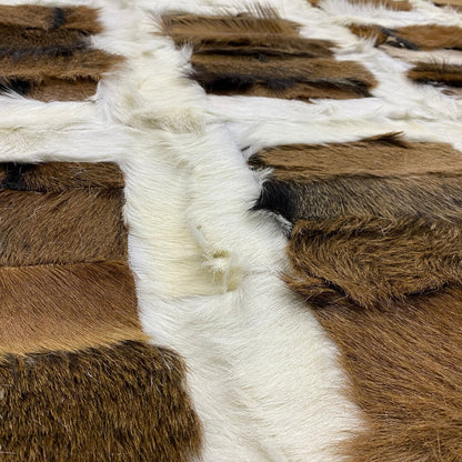 Special Series Genuine Goatskin Area Rug, Goatskin Rug, Natural Goatskin Rug,Patchwork Goatskin Rug,Goatskin Rugs for Living Room, Luxury