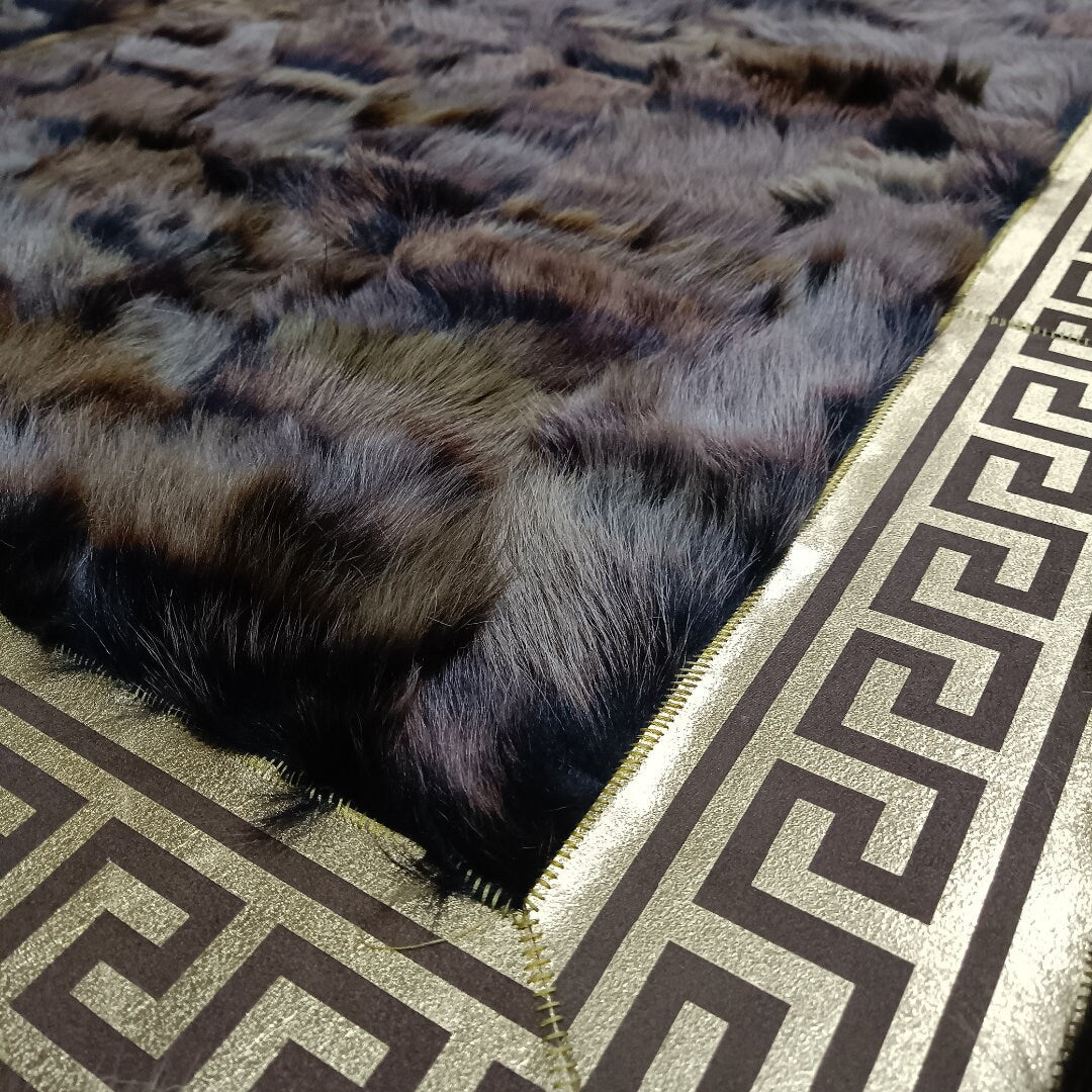 Special Natural Brown Sheepskin Rug, Handmade Rug, Patchwork Rug,Natural Soft Rug, Soft Fur Rug For Living Room,Leather Carpet,Sheepskin Rug