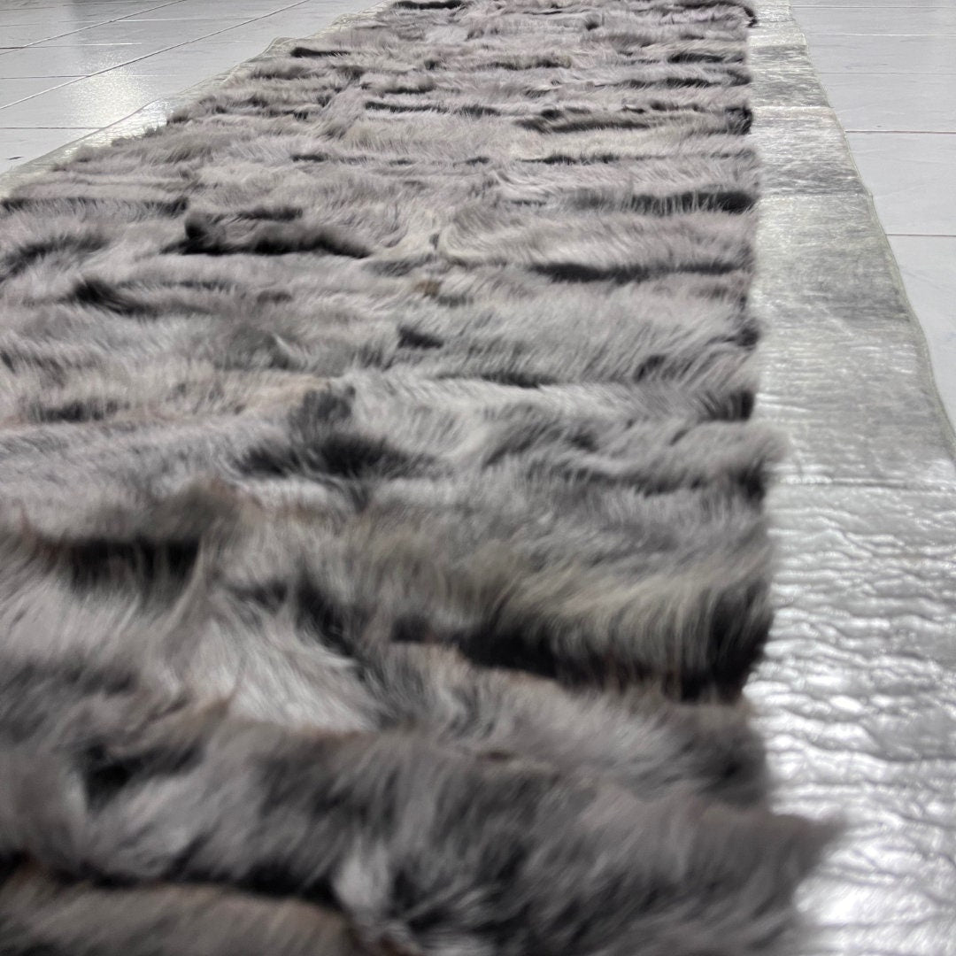 Natural Gray Sheepskin Rug, Handmade Rug,Patchwork Rug,Natural Soft Rug, Fur Rug For Living Room,Leather Carpet,Sheepskin Rug, Soft Area Rug