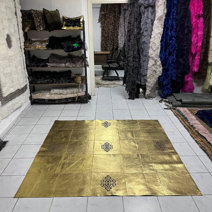 Natural Gold Cowhide Rug,Real Cowhide Rug,Handmade Rug, Custom Rug,Cowhide Rug for BedRoom,Patchwork Cowhide  Rug,Cowhide  Rug,Soft Area Rug