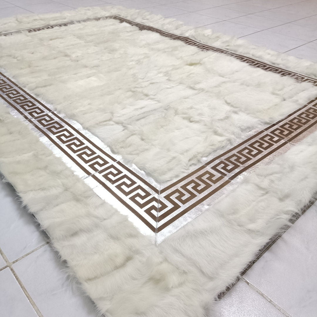 White Sheepskin Rug, White With Sheepskin Fur Rug, Shaggy Rug, Soft Area Rug,Sheepskin Carpet, Fluffy Rug, Leather Carpet,Real Sheepskin Rug