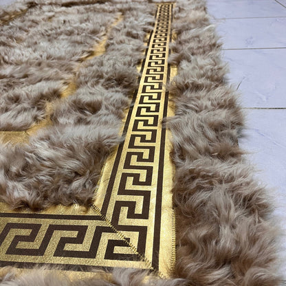 Mink Sheepskin Rug,Mink With Gold Sheepskin Fur Rug,Fluffy Rug,Soft Area Rug,Shaggy  Rug ,Rug for Living Room,Wool Rug,Sheepskin Carpet