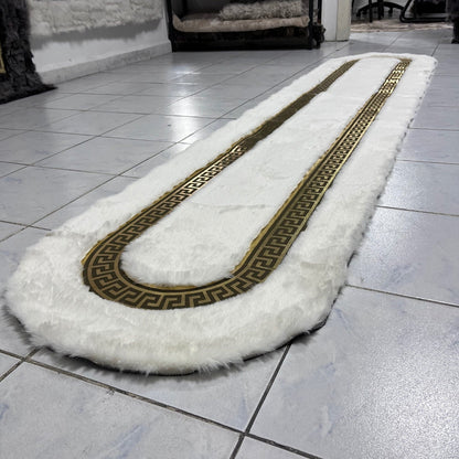 White Faux Leather Rug, Shaggy Luxury Soft Rug, Fluffy Rug, Decorative Rug, Fluffy Rug, Modern Rug, Plush Rug For Room Decor, Soft Area Rug