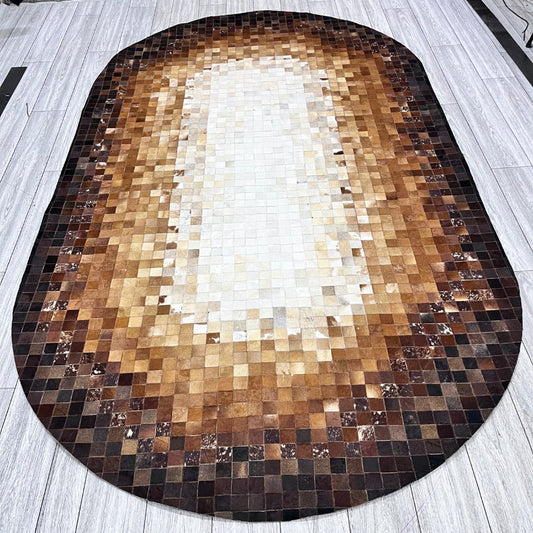 Natural Brown and White Cowhide Rug,Real Cowhide Rug,Handmade Rug, Custom Rug,Cowhide Rug for BedRoom,Patchwork Cowhide Rug,Cowhide Rug