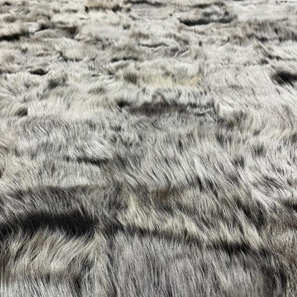 Gray Sheepskin Rug,Black With Sİlver Sheepskin Fur Rug,Fluffy Rug,Soft Area Rug,Shaggy  Rug ,Rug for Living Room,Wool Rug,Sheepskin Carpet